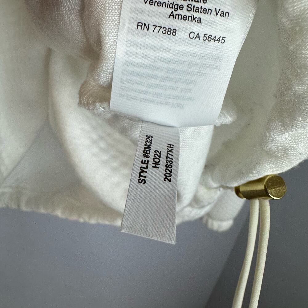 J. CREW Terry Half-Zip Pointelle Sweatshirt in White Large - Picture 9 of 9